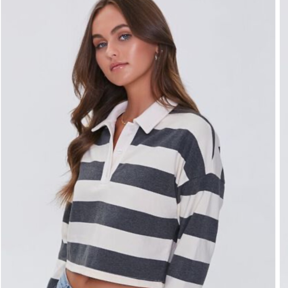 Forever21 Striped Rugby Shirt - Picture 5 of 10
